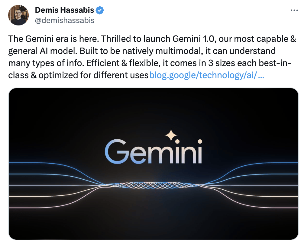 Gemini 多模态时代开启！DeepMind CEO 揭秘超进化体融进 AlphaGo，明年面世